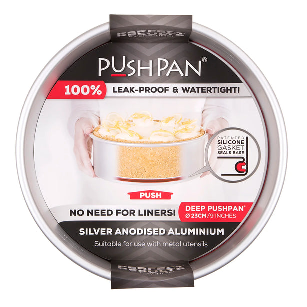 PushPan Deep Round Cake Pan - Anodised Aluminium