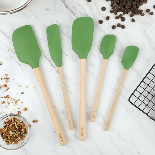 Flex-Core® Wood Handled Silicone Spatula Set of 5