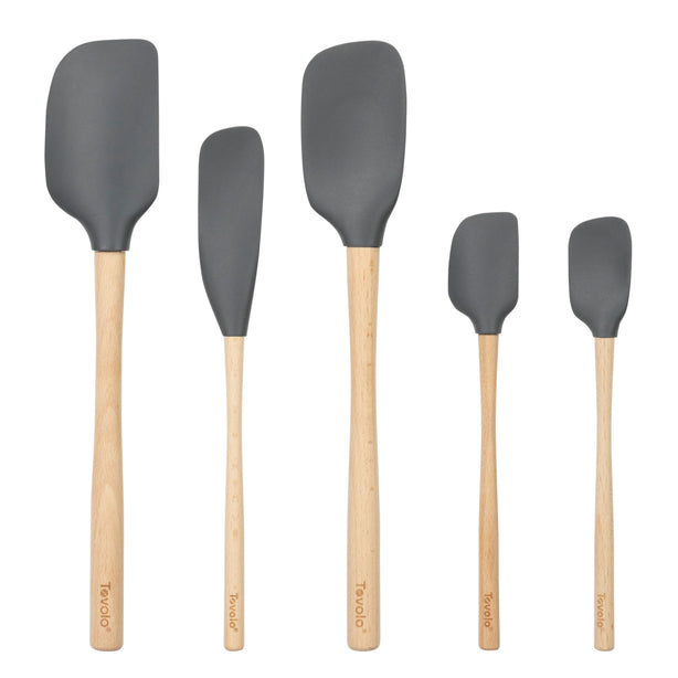 Flex-Core® Wood Handled Silicone Spatula Set of 5