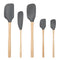 Flex-Core® Wood Handled Silicone Spatula Set of 5