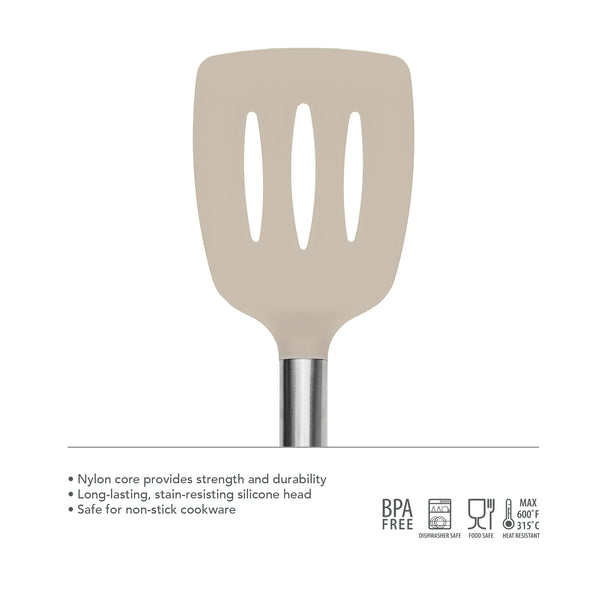 Elements Stainless Steel Handled Slotted Turner