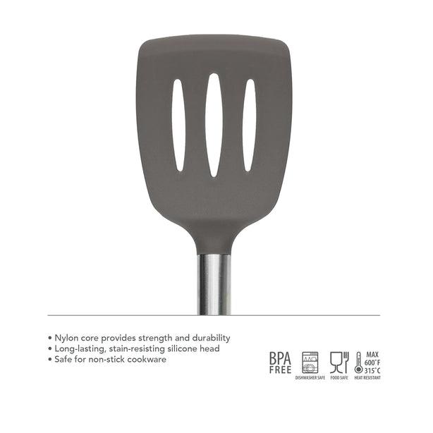 Elements Stainless Steel Handled Slotted Turner