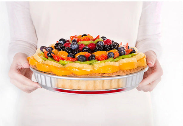 PushPan Round Flan,Tart & Quiche Pan - Anodised Aluminium