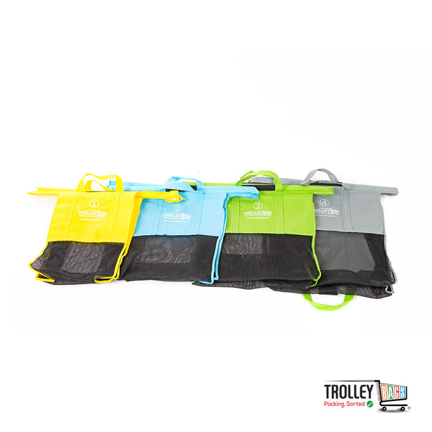 Reusable Grocery Shopping Trolley Bags Original - Set of 4 Bags