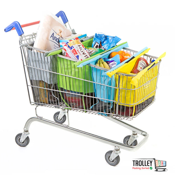 Reusable Grocery Shopping Trolley Bags Original - Set of 4 Bags