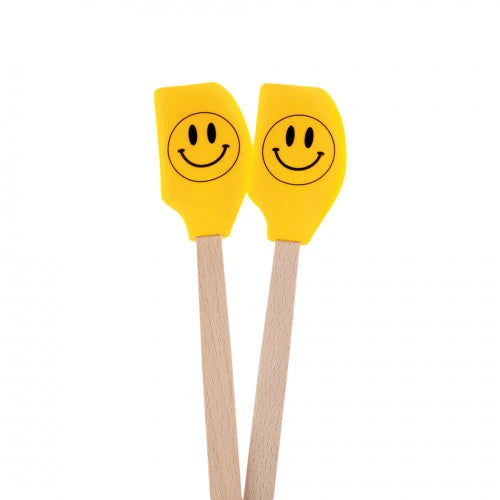 Tovolo Spatulart® Mini Spatulas Smiley Face - Set of 2 Wood Handle