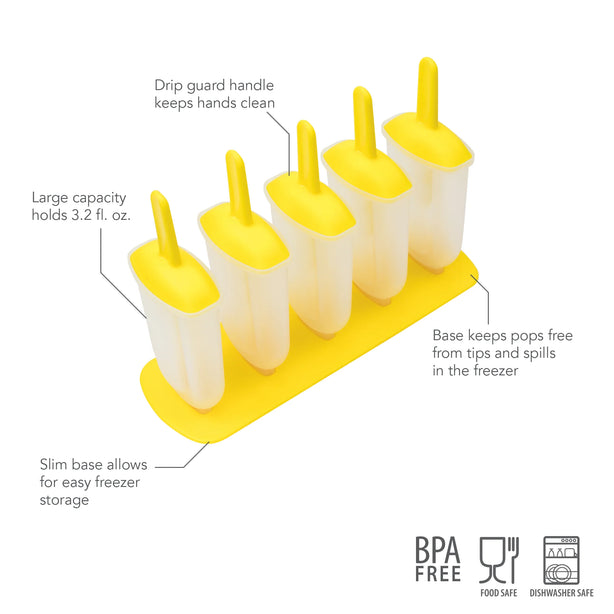 Popsicle Molds - Classic Pop Mold - Set of 5