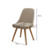 Jenne swivel chair with wood legs