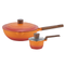 La Gourmet Shogun Flame 28cm Wok with Lid + La Gourmet Shogun Flame 12cm Saucepan