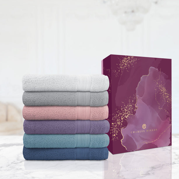 Charles Millen Signature Collection Churchill Bath Towel Gift Set, Ocean Teal, Set Of 2