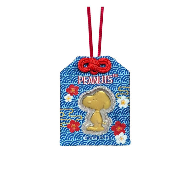 Peanuts Snoopy Standing Gold Foil with Blue Charm Bag