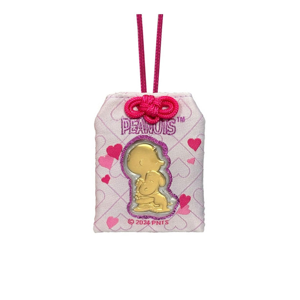Peanuts Snoopy & Charlie Love Collection Gold Foil with Charm Bag