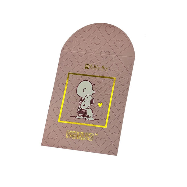 Peanuts Snoopy & Charlie Love Collection Gold Foil with Charm Bag