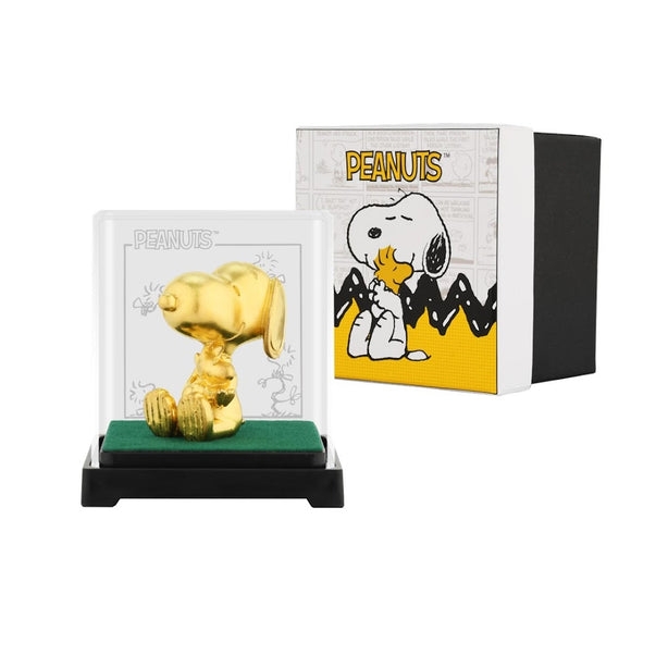 Peanuts Snoopy & Woodstock Classic Collection 24K Gold Foil Mini Figure