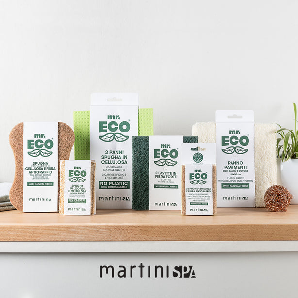 MartiniSpa - Mr Eco Double Action Non Scratch Sponge 2 pcs (vegetable cellulose)