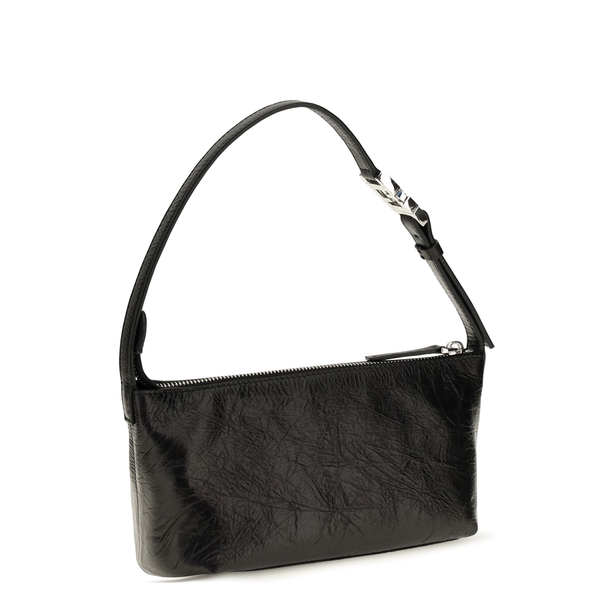 Small Calf Leather Pouch - Black