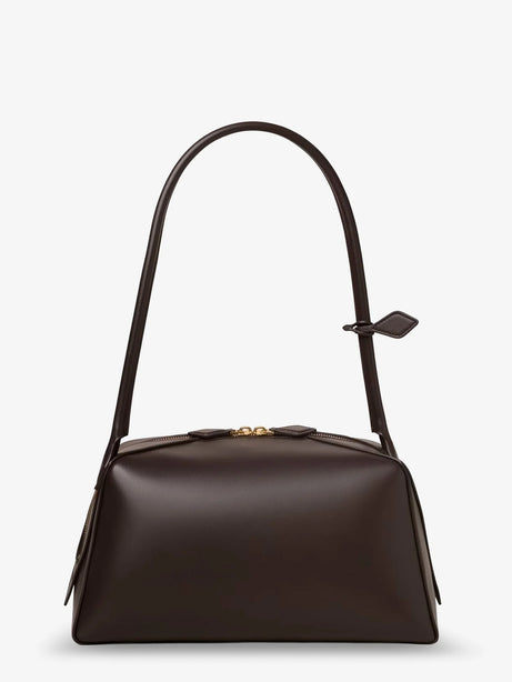 Alaia Bouledogue leather shoulder bag - Brun Fume