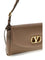 Valentino Garavani Devain leather Shoulder Bag - Wood Brown