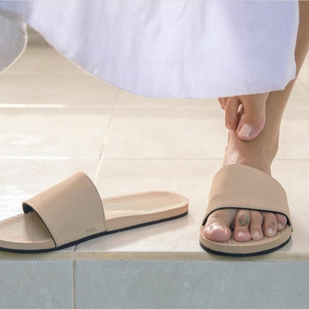 Womens Sandals Slides Essntls - Soil Light