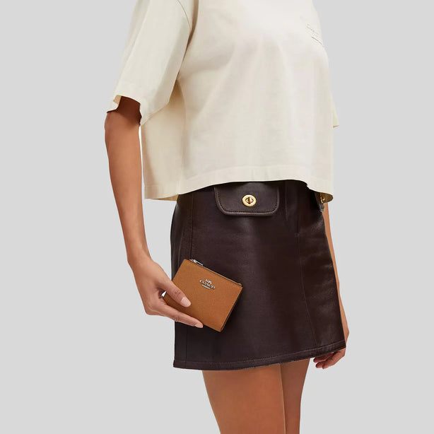 COACH Billfold Wallet Silver Light Saddle RS CR983 Robinsons Singapore