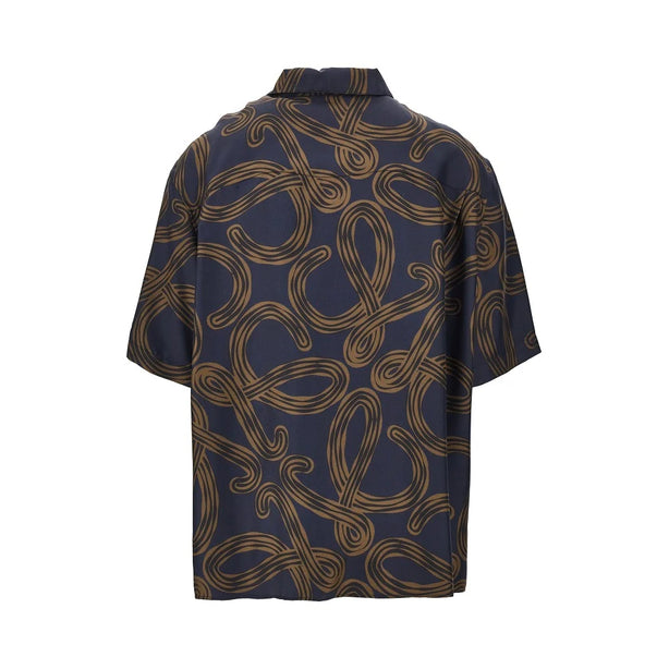 LOEWE Anagram print silk shirt