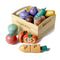 StitchesandTweed Wooden Play Food for Kids Kitchen, Food Vegetables Toy Set