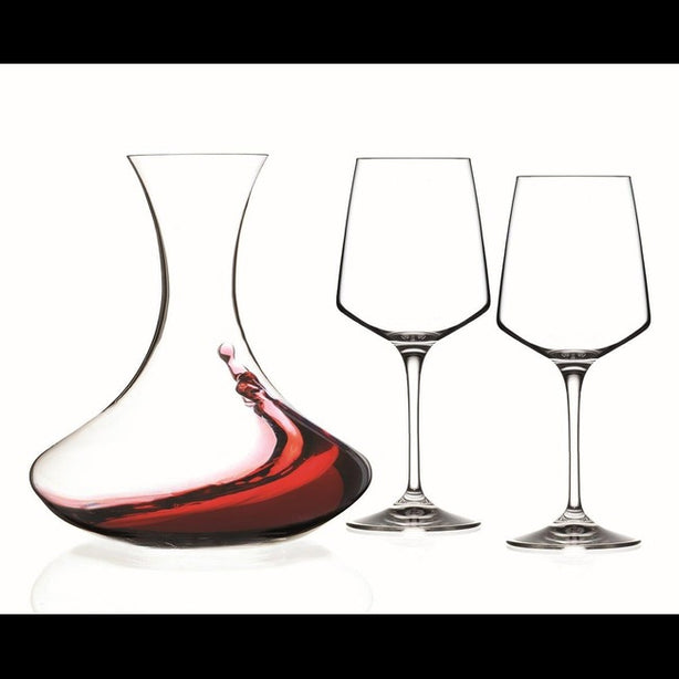 RCR Aria 1 Decanter 200cl + 46cl 2 wine glasses 46cl 3pcs per set