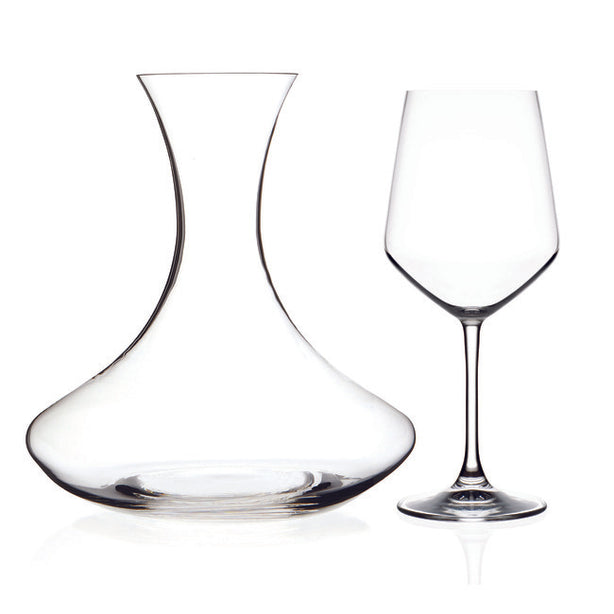 RCR Universum 1 Decanter 200cl + 55cl 6 wine glasses 7pcs per set