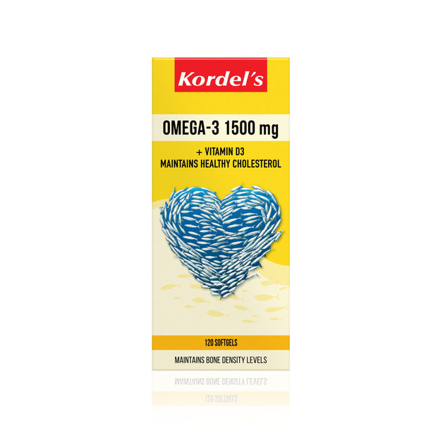 Kordel’s Omega-3 Fish Oil 1500 mg + Vitamin D C120