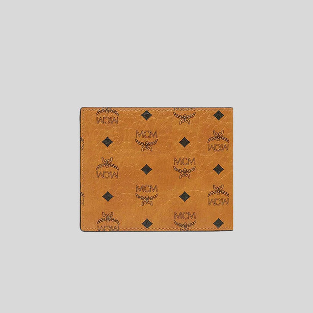 MCM Bifold Wallet In Visetos Original Cognac RS-MXSAAVI04CO001