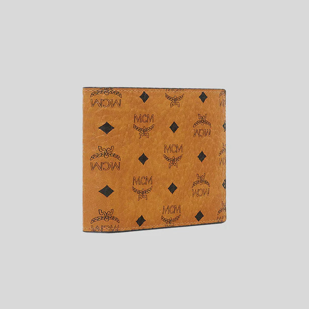 MCM Bifold Wallet In Visetos Original Cognac RS-MXSAAVI04CO001