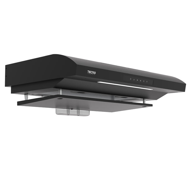 Tecno-TCH769DTCSC Black 76cm Ultra Slim Hood with Auto Clean