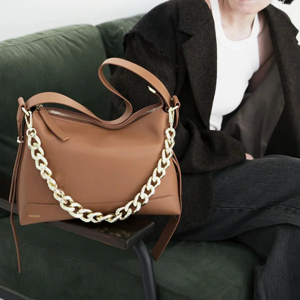 X Nihilo Rhode Leather Shoulder Bag Tan