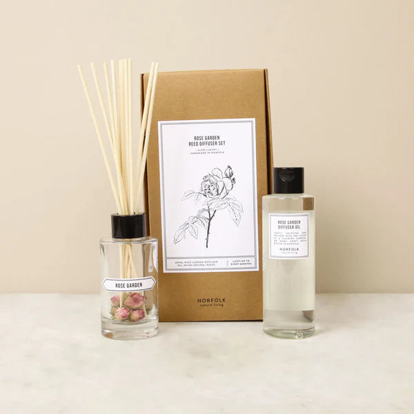 Norfolk Reed Diffuser Set - Rose Garden (100ml)
