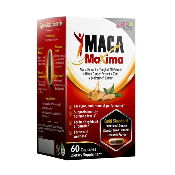 LABO Nutrition MacaMaxima Male Libido Performance Natural Booster Tongkat Ali