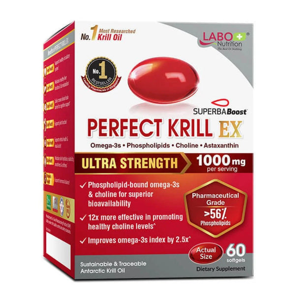 LABO Nutrition Perfect Krill EX Omega 3 Phospholipid Support Brain Heart Joints