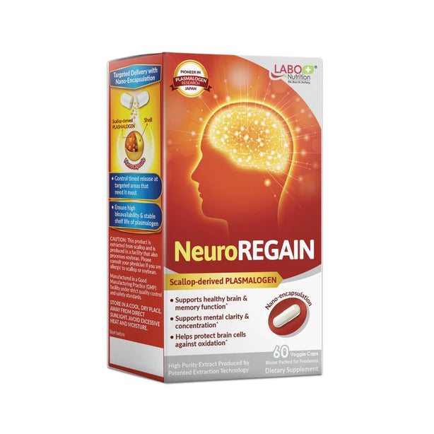 LABO NeuroREGAIN Plasmalogens Brain Memory, Mental Clarity & Cognitive Health