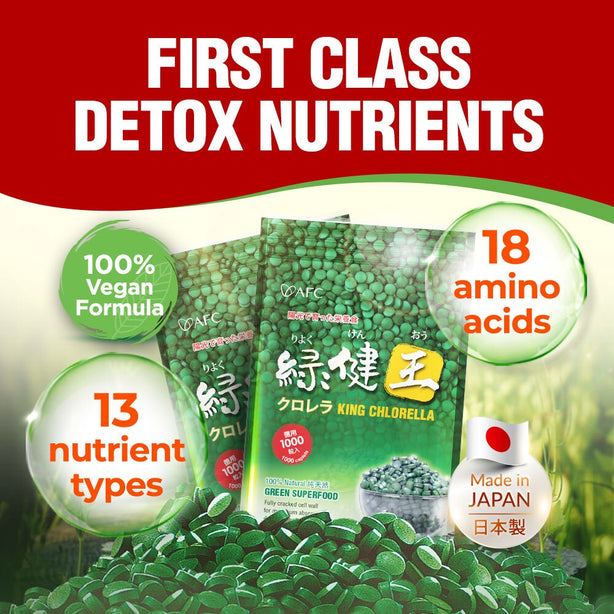 AFC King Chlorella 1000s Superfood for Detox Digestion Weight Diet Immune