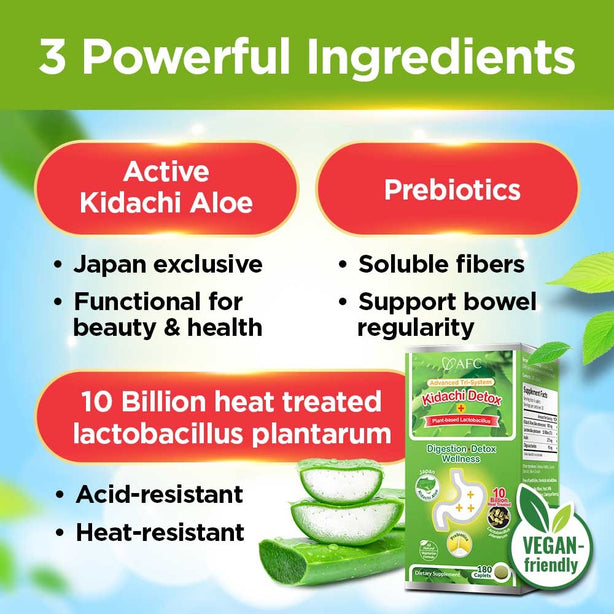AFC Kidachi Detox Digestion & Detox Cleanse for Bloating Gastric Heartburn