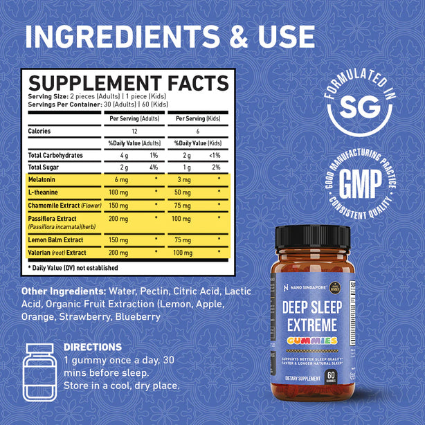 Deep Sleep Extreme Sleeping Gummies - 60ct