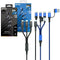 XPower ACX3 2in 3out Nylon Charging Cable (Micro USB, Type-C, Lightning) 1m