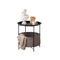 Round coffee table with storage basket