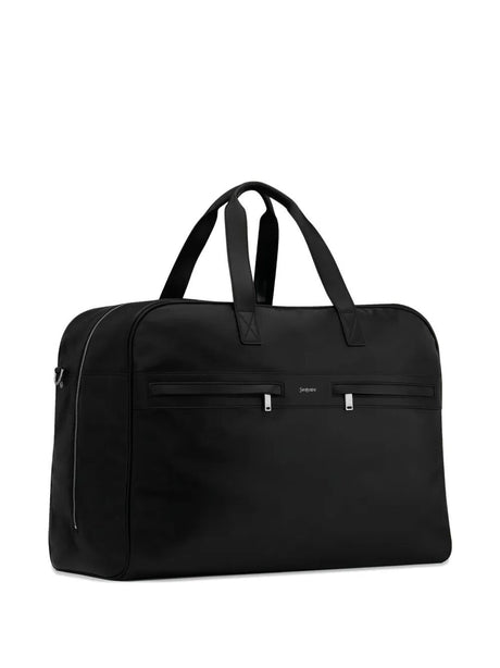 Saint Laurent Maxi Smooth Leather Duffle Bag - Black