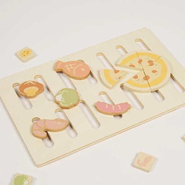 StitchesandTweed Oven Mini Cooking Kitchen Set Wooden Toy - Cream
