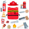 StitchesandTweed Fireman Firefighter Role Play Dress Up Accessories Set Toy