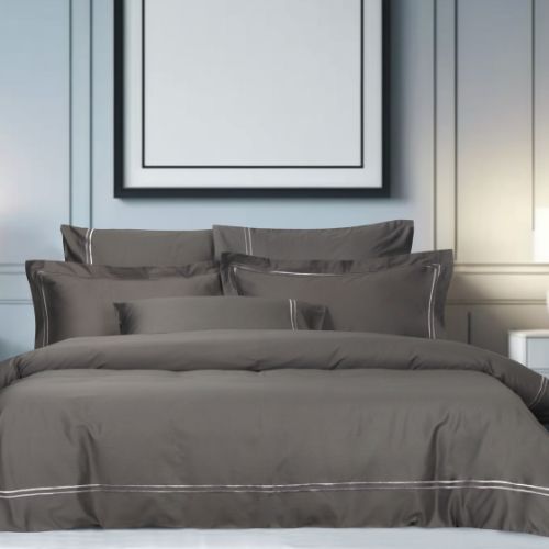 Marie Claire Hotel Suite Deluxe Collection Egyptian Cotton 1200 Thread Count Fitted Sheet Set - Charcoal