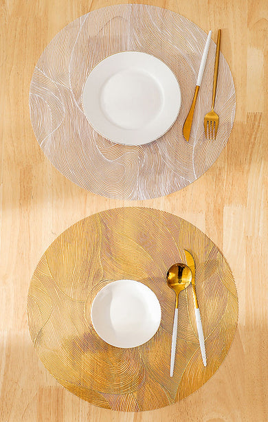 BALKAN Placemat | Embossed Gold Applique - 38 x 38 cm