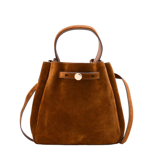 Romy Suede Bucket Bag - Caramel