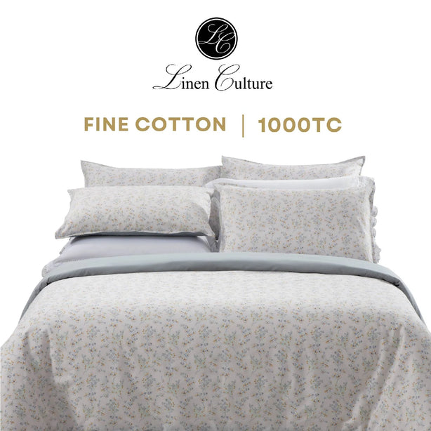 Fine Cotton Prints - Grey Florals