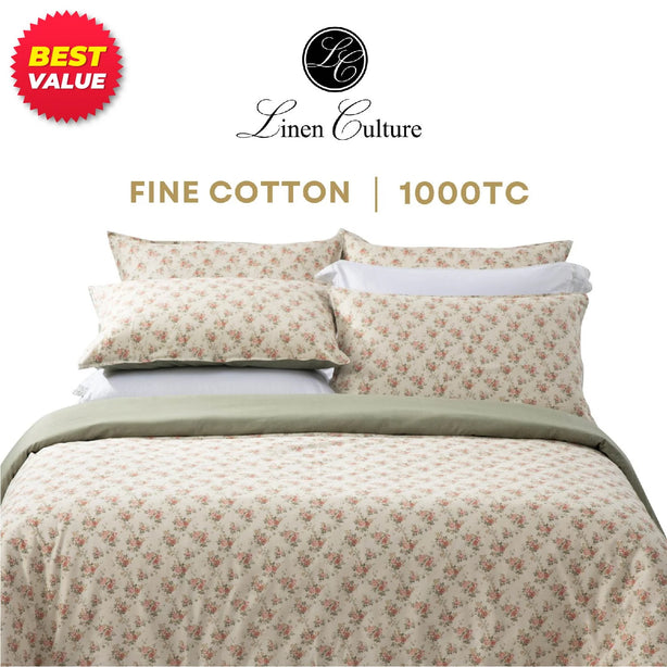 Fine Cotton Prints - Creme Florals